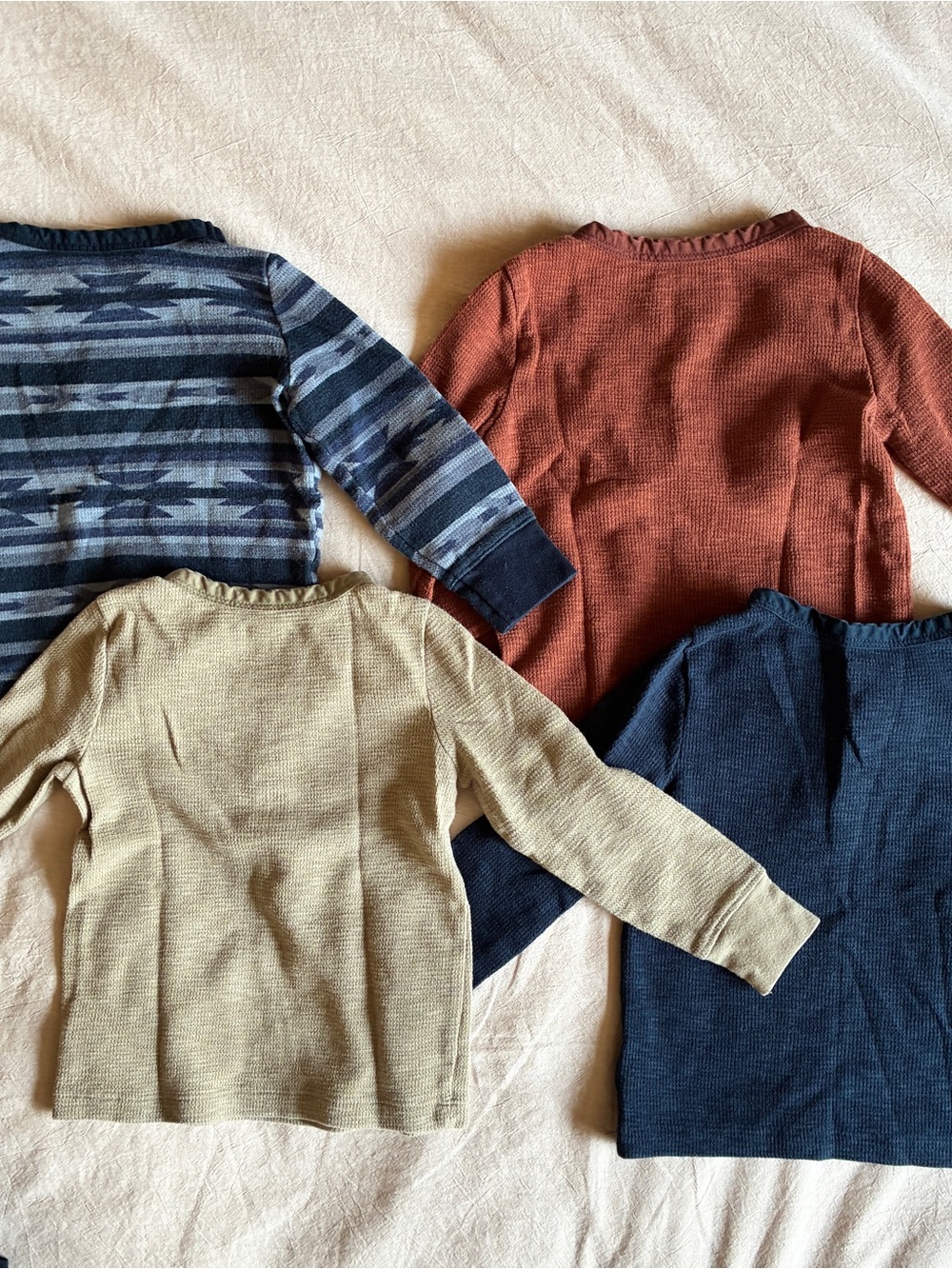 8 Old Navy Waffle Knit Long Sleeve Tops.  Fall Winter Bundle. Toddler Boy. 2T - Picture 10 of 10